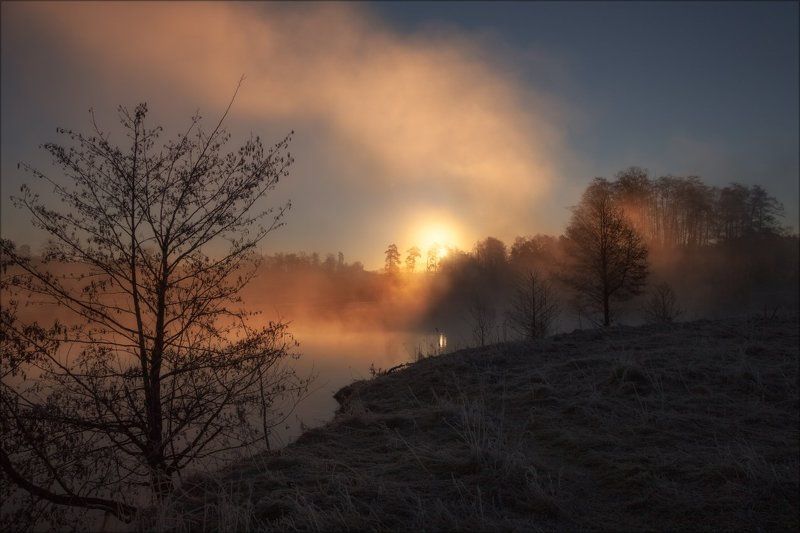 Весна, Вода, Пейзаж, Рассвет, Солнце Весенний рассветphoto preview