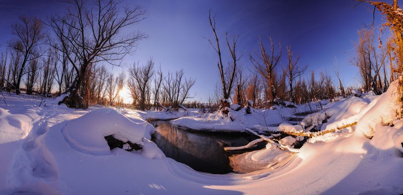 природа, пейзаж, река, зима, февраль,вечер, закат, снег ,зай, небо, деревья У рекиphoto preview