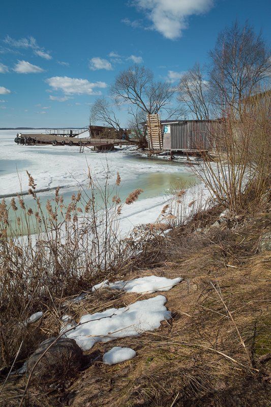 природа, весна, разлив, пейзаж, снег Весна на Волге.photo preview