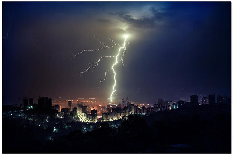 китай чунцин  фулин  ， молния   пейзаж photo preview