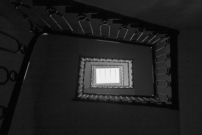 stairway,black and white,window,spiral,minimalism,abstract,light,shadow Door to heavenphoto preview