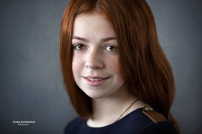 рыженькая, веснушки, портрет Машаphoto preview