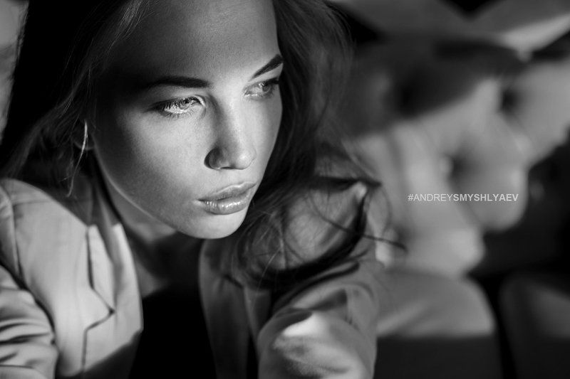 девушка, портрет, смышляев, дневной свет, черно- белое, girl, bw. daylight, blackandwite, smyshlyaev Аленаphoto preview