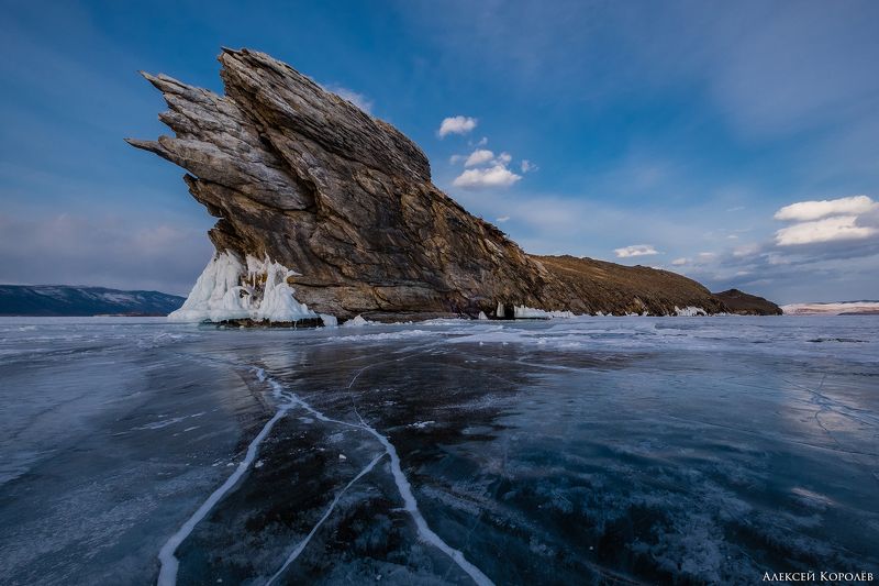 байкал, сибирь, россия, пейзаж, природа, зима, лед, остров, baikal, siberia, russia, landscape, nature, winter, ice, island Южная оконечность острова Огойphoto preview
