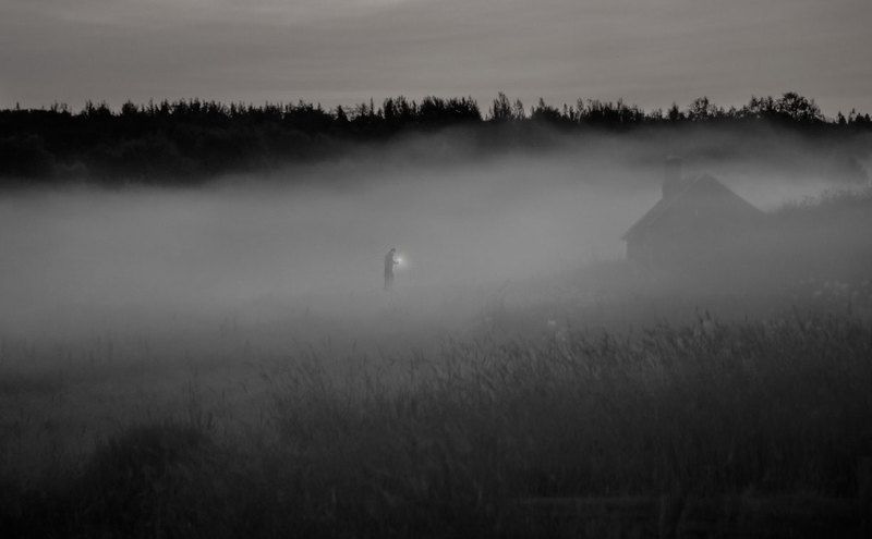 монах, отшельник, туман, келья. Анахорет.photo preview