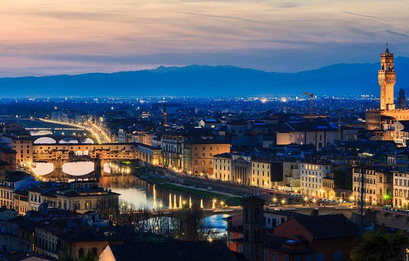 florence,italy,tuscany,city,night,spring,river,bridge,lights,urban,cityscape Night in Florencephoto preview