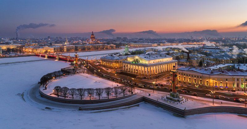 санкт-петербург Вечерний Петербург. Стрелка В.О. фото превью