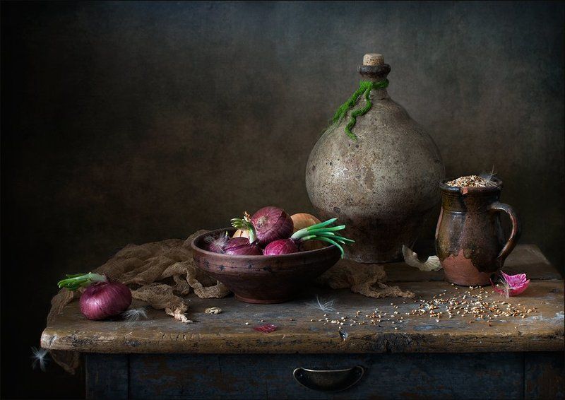 натюрморт, красный лук, сенегальское просо Из того, что было...photo preview