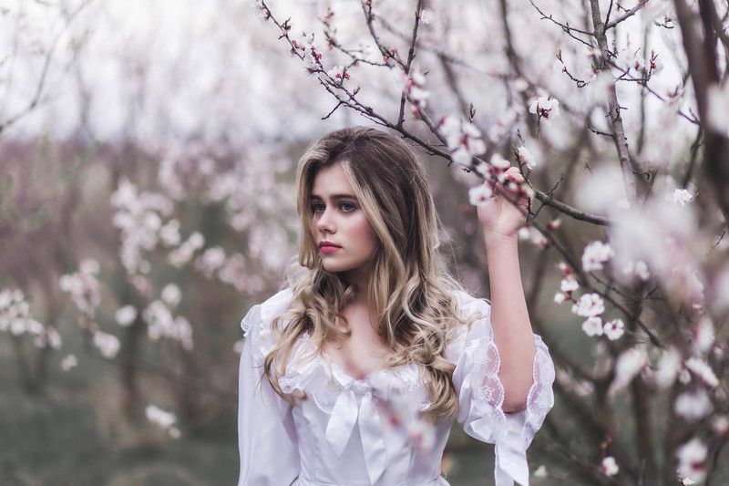 девушка, весна, цветы Веснаphoto preview