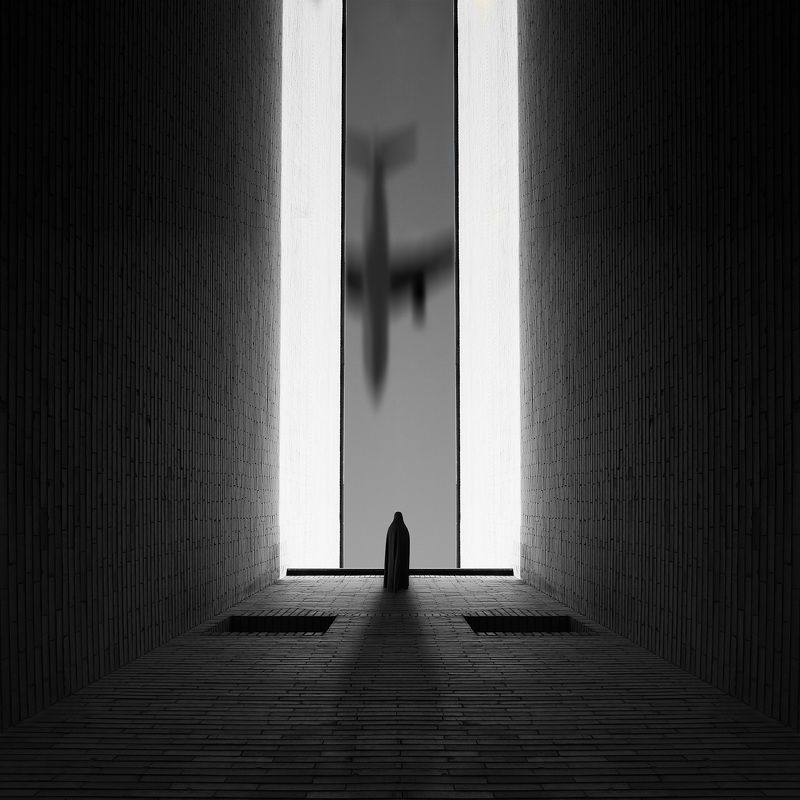 minimal, lines, abstrat, shadow, architecture, human, holography, conceptual, creative, The space in betweenphoto preview