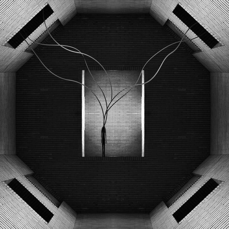 minimal, lines, abstrat, shadow, architecture, human, holography, conceptual, creative, The space in betweenphoto preview