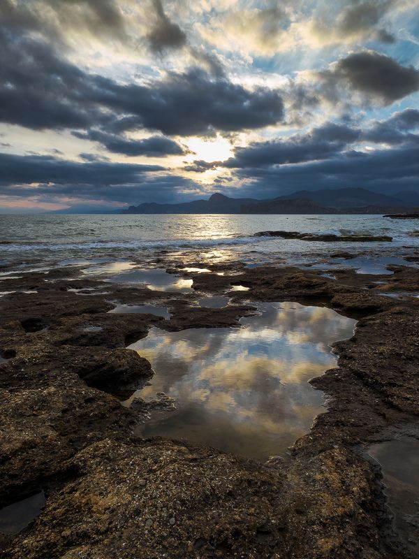 Крым, Меганом, черное море, Новый свет, Судак, закат, Crimea После ураганаphoto preview