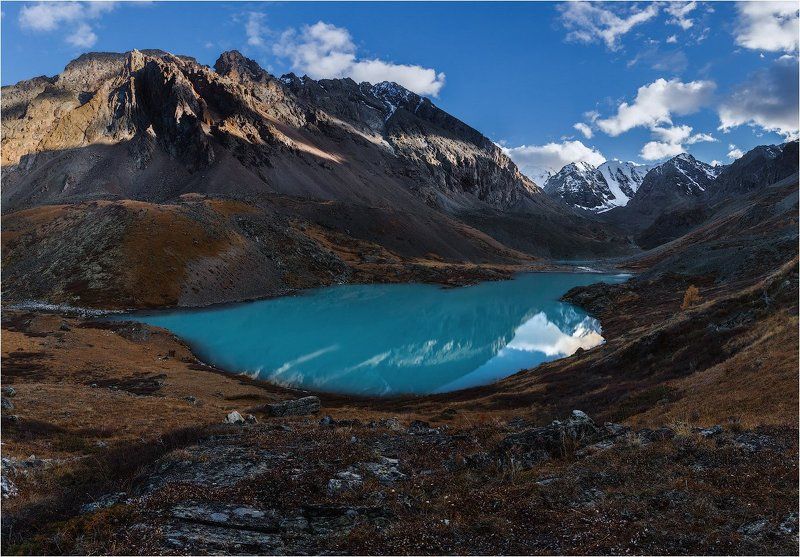 алтай озеро осень золотая горы лиственница вода Озеро Каракабак. Алтай.photo preview