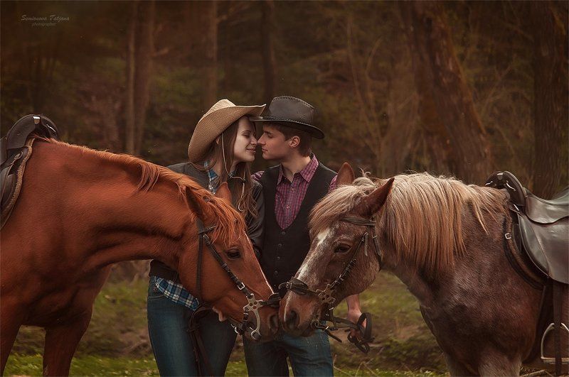 любовь, лошади, ковбои, природа, зоопар Прогулка с лошадкамиphoto preview