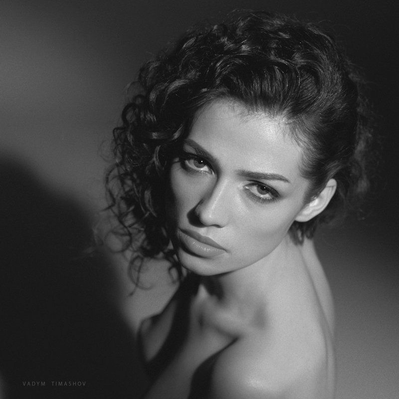 art, beauty, nude, print, portrait, vadym timashov, black and white, eyes *****photo preview