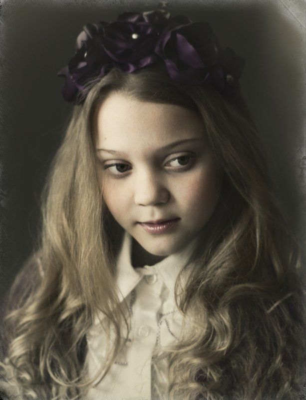 девочка, портрет, взгляд, арт, винтаж ***photo preview