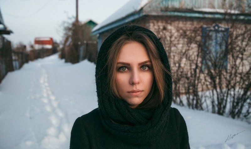 портрет, девушка, снег Julphoto preview