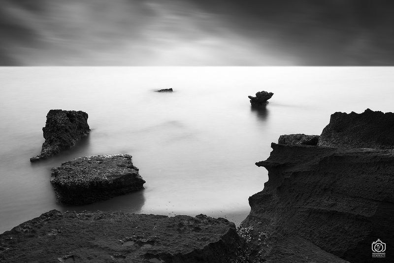 sea,nature,rock,water,calm,landscape,iran,dream,fog,abstract,canon,canon80d,canonphotography,blackandwhite,black,white,mphammadhemmatyو Separationphoto preview