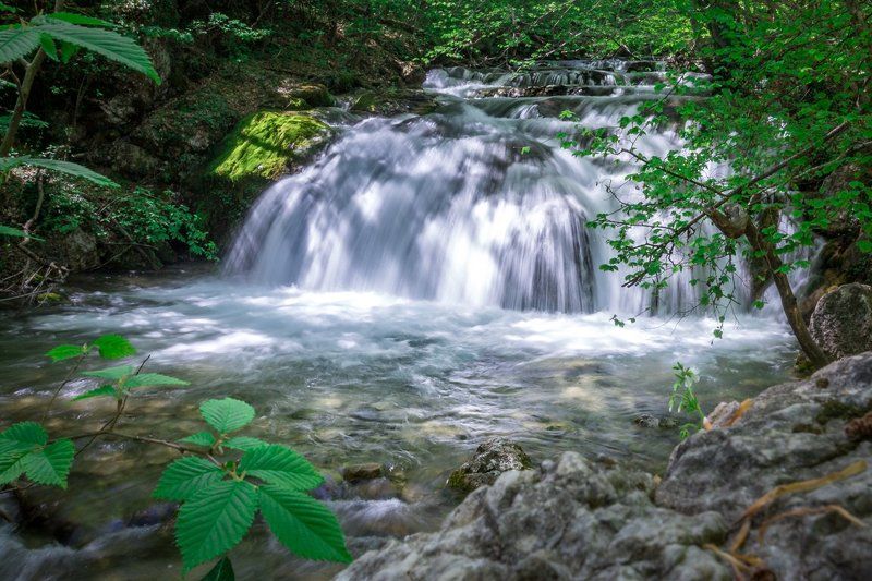 крым, водопад, природа, пейзаж, река Река Улу-Узеньphoto preview