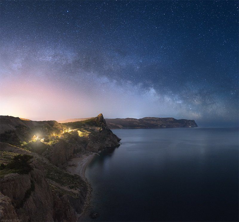 крым, балаклава, ночная фотография, млечный путь, пейзаж Warm Spring Nightphoto preview