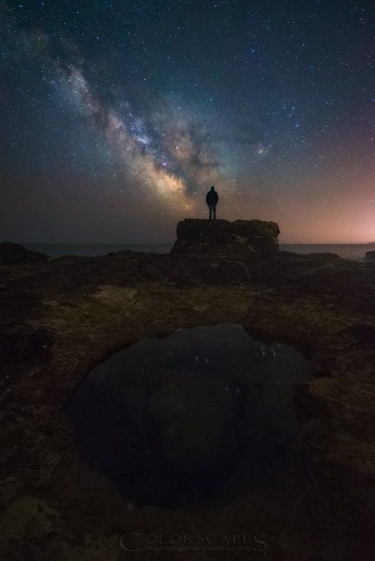 astro, astrophotography, night, stars, milky way, sea, seashore, black sea, bulgaria, man Stargazerphoto preview