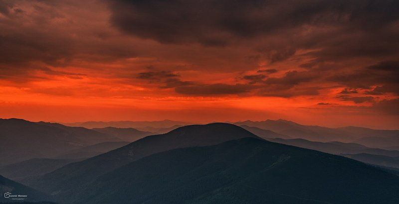 пейзаж природа город облака небо карпаты горы  фото превью