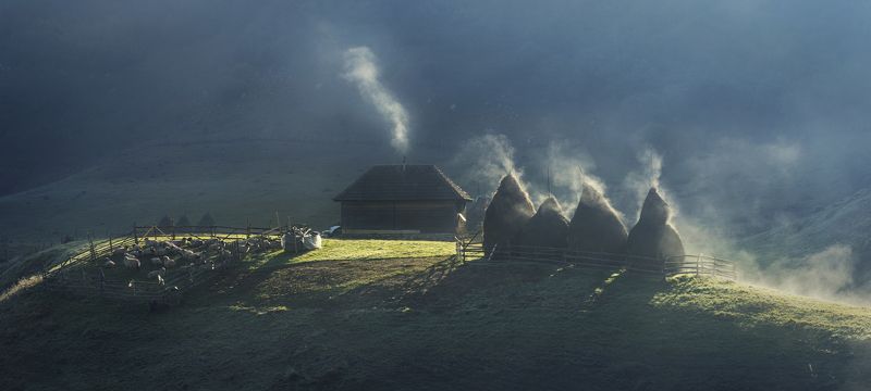 landscape, mountain, photographer, colors, nature, пейзаж, природа, горы, rural, idyll, village,home Mountain lifephoto preview