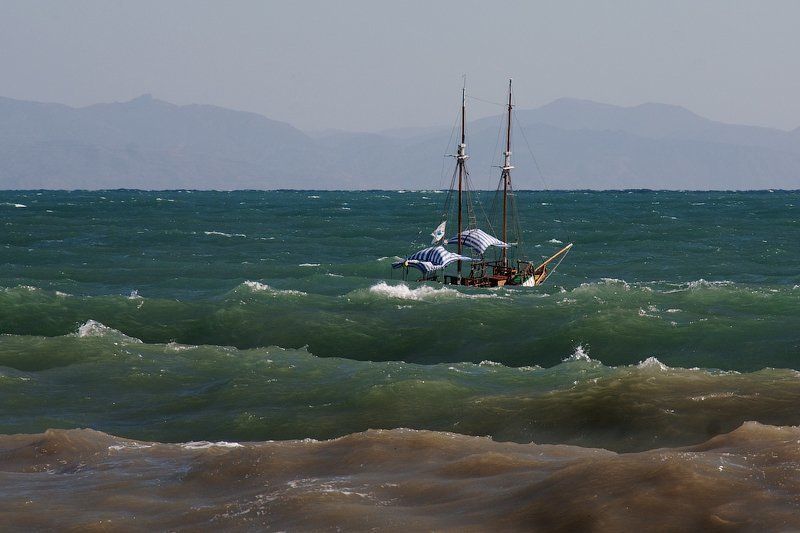 море, шторм, вал, яхта, шхуна, волна Штормphoto preview