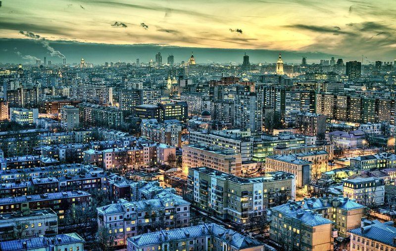 крыша, крыши, город, москва, ночь Кусочек Московской Вселеннойphoto preview