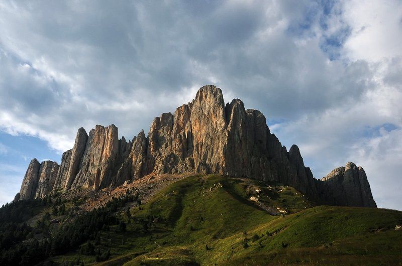 горы, закат, кавказ, заповедник, август Большой Тхач на закатеphoto preview