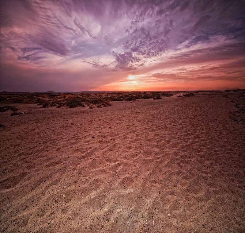 песок, закат -photo preview