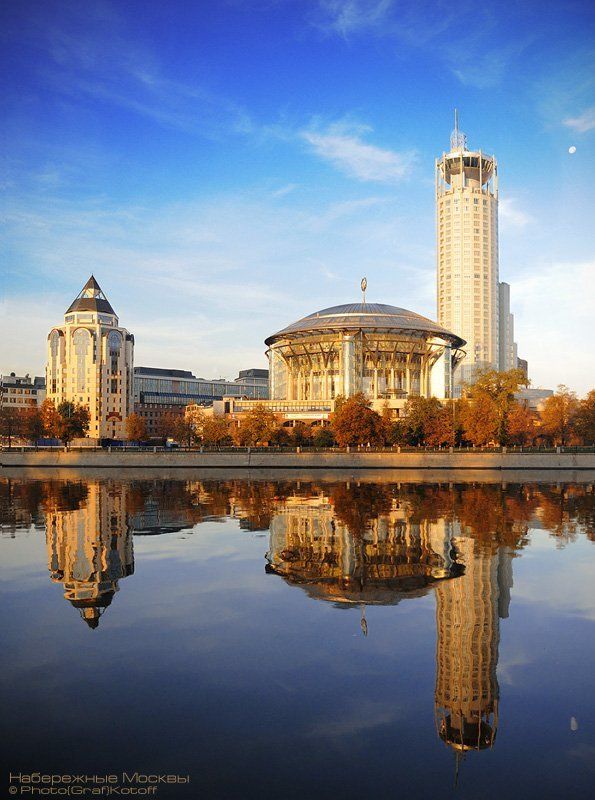 дом, музыка, вода, москва, река, отражение Дом Музыки.photo preview