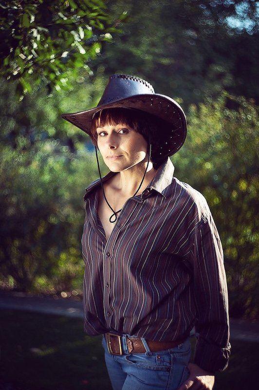 ковбой, девушка, модель, портрет, гелиос photo preview