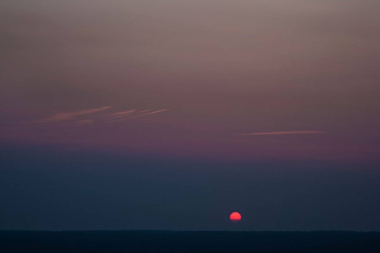 пейзаж, закат, небо, минимализм, Sergio Esthete