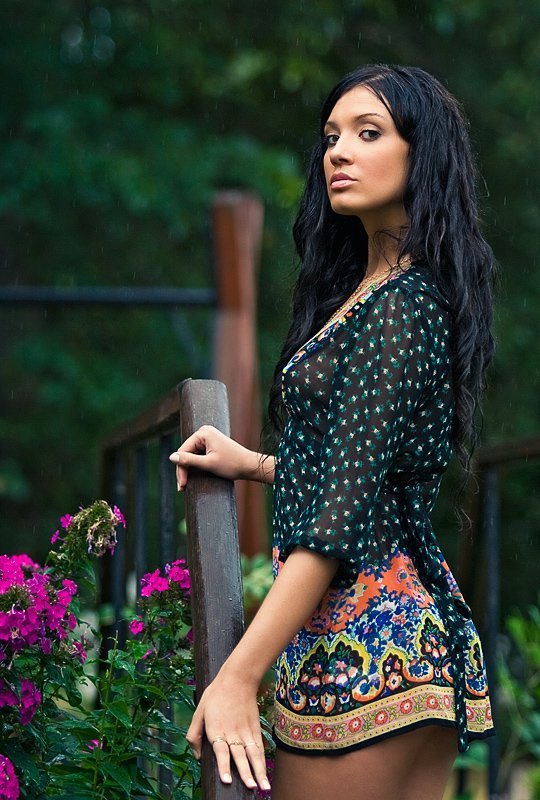 портрет, девушка, дождь, гламур, модель Янаphoto preview