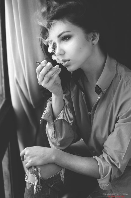 Модель фотограф портрет съемка чб  Одиночество ....photo preview