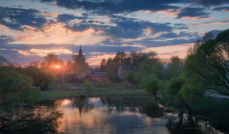 закат, пейзаж, вязьма Майский вечер в Российской глубинке...photo preview