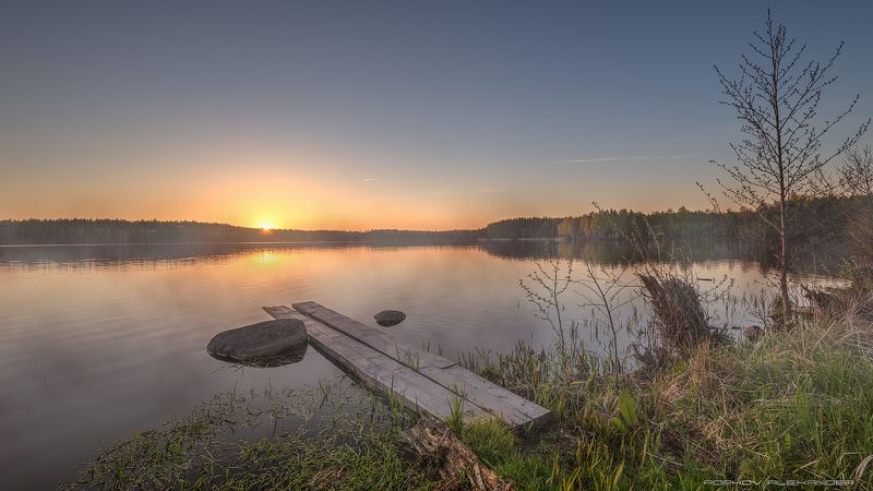 вечер весна тепло солнце май дымка 2017 беларусь деревня природа пейзаж Майский вечерphoto preview