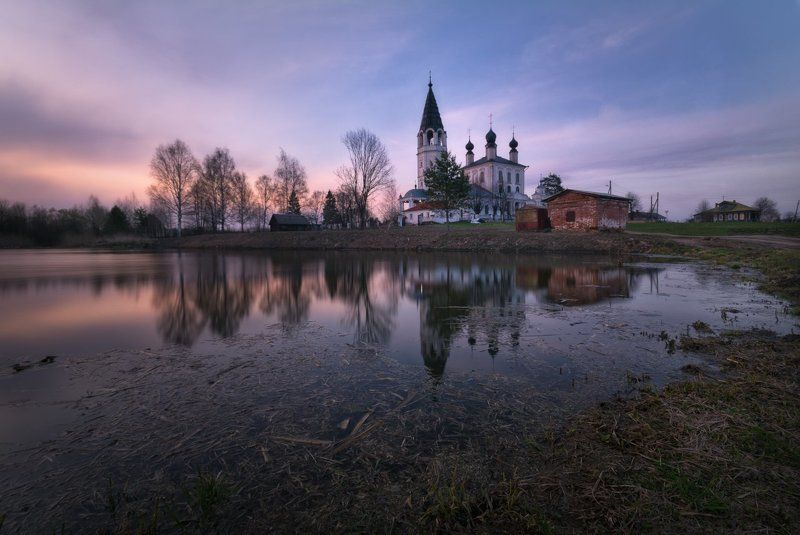 пейзаж, пейзажная съемка, утро, туман, храм, май, майское утро, свежесть, молодая зелень, никон, landscape, may, fog, morning, church Весенний вечерphoto preview