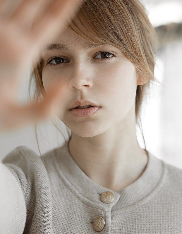 Цвет, девушка, взгляд, портрет, нежность Янаphoto preview