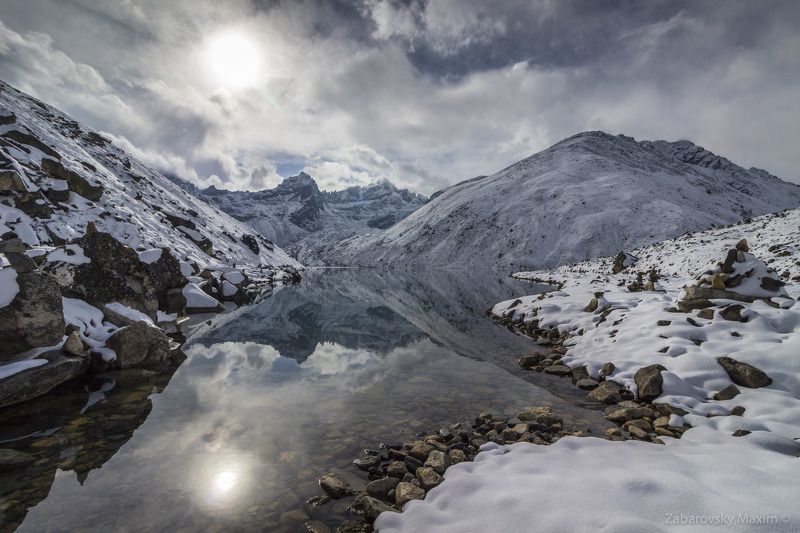 пейзаж, природа, Гималаи, горы, снег, озеро, Гокио, пик, треккинг, Непал, восхождение Озеро Гокио и Пик Гокио.photo preview