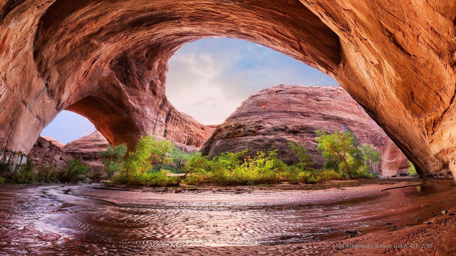 Арка Jacob Hamblin в ущелье Койота (Юта, США). Автор: Alex Mironyuk юта, сша, аризона, каньон, ущелье, эскаланте, арка, река,, Alex Mironyuk
