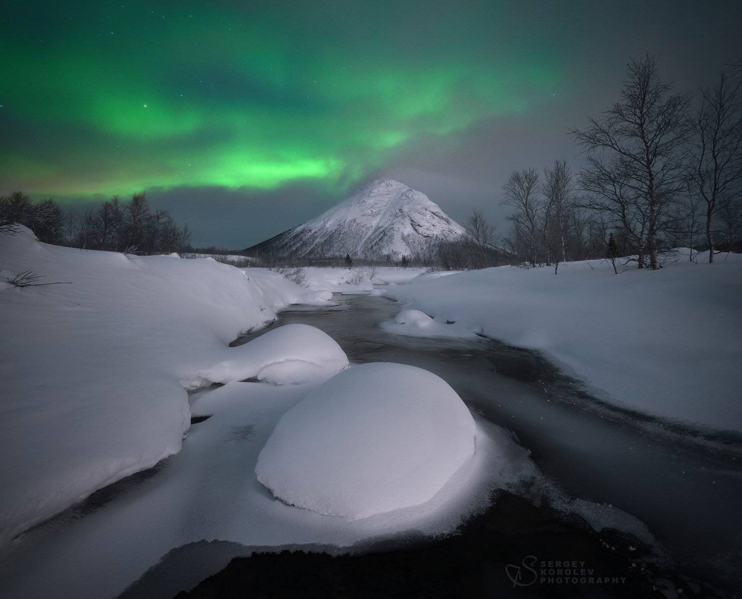 полярное сияние, кольский, хибины, Сергей Королев