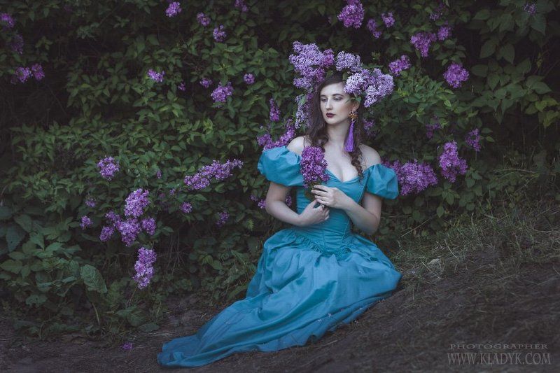 женщина, сирень, портрет, Сиреньphoto preview