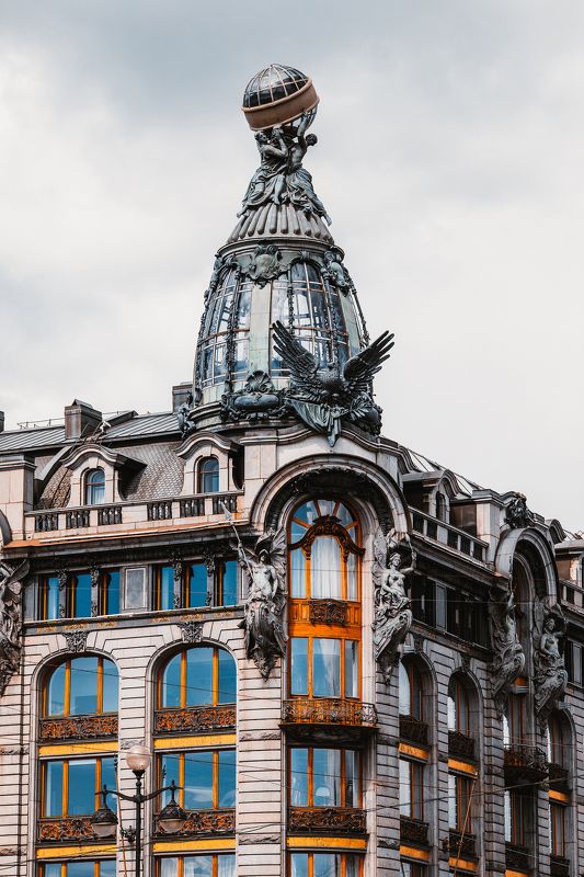 spring, russia, snow, спб, весна, снег, city, sky, небо, город, архитектура Дом Компании \