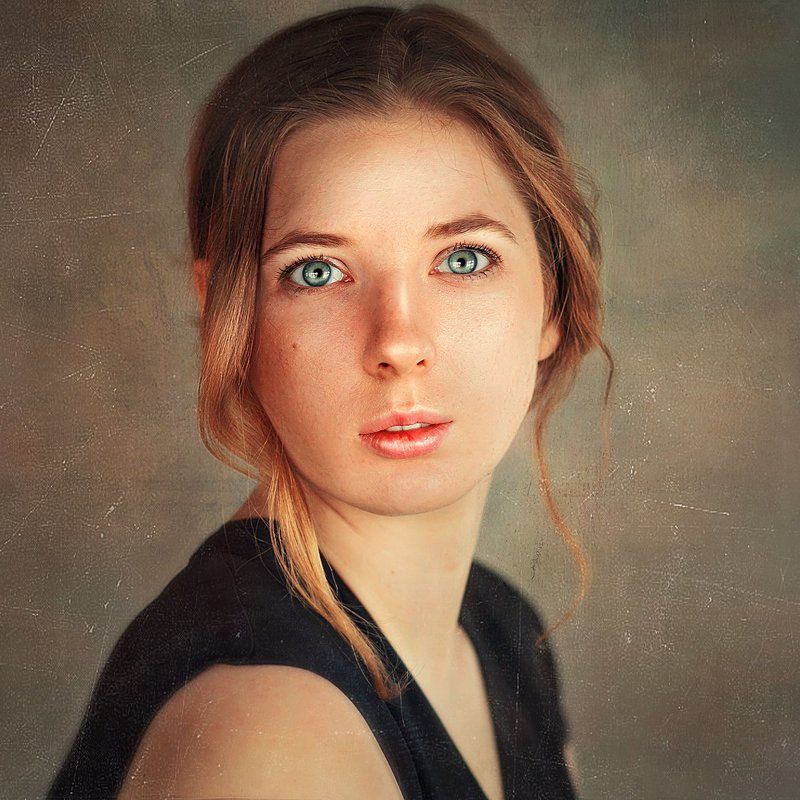 девушка, портрет, взгляд, глаза, студия Настяphoto preview