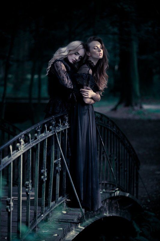 women, bridge, love, forest, emotions Bridgephoto preview