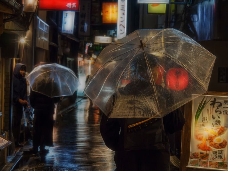 киото, япония, стрит, улица, путешествия, азия, погода, дождь, ночь, город, олимпус Улицы дождливого Киотоphoto preview