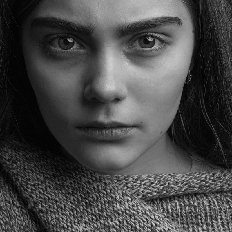 портрет, девушка, слезы, чб Слезы Настиphoto preview