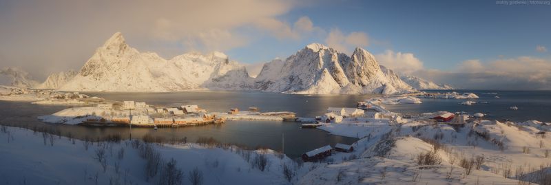 норвегия, лофотены, мосты Sakrisøy фото превью